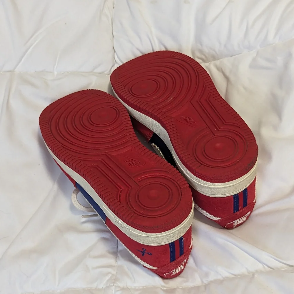 Nike Air force 1 royal blue and red boys Sz: 3y - Picture 2 of 7